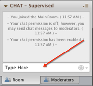 Collaborate chat window