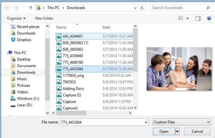 Search for Image in Windows/File Explorer Window